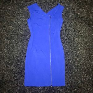 Calvin Klein royal blue figure flattering dress